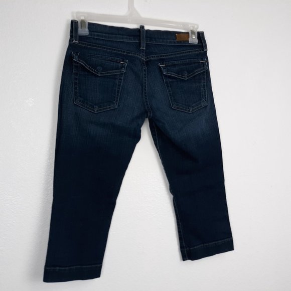 Lucky Brand Women's Crop Jeans Size 6/28 Legionnaire Ankle Snaps Dark Wash Blue - Picture 7 of 16